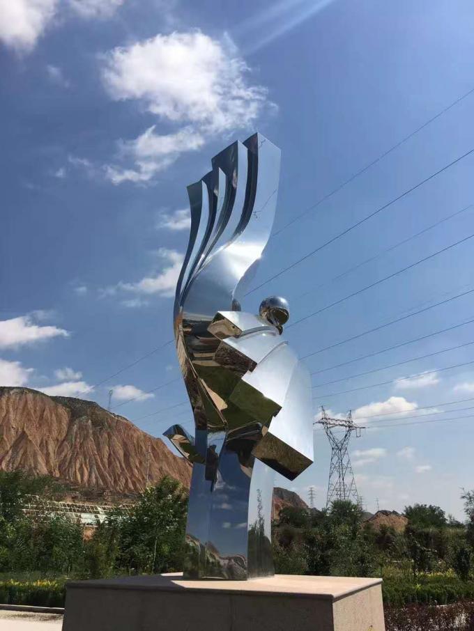 Acero inoxidable del arte de la escultura al aire libre pública del