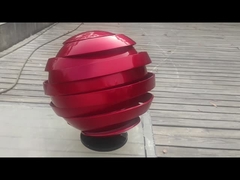 Escultura de acero inoxidable moderna, escultura abstracta de acero inoxidable pintada