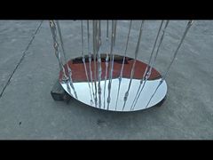 Frango abstracto de acero inoxidable pulido,Ornamentos de jardín de animales