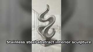 Escultura interior abstracta pulida contemporánea del acero inoxidable para la decoración