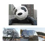 El arte grande del jardín de la panda al aire libre esculpe el barniz de la hornada del acero inoxidable