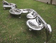Estilo pulido espejo contemporáneo del arte del césped del metal de la escultura del acero inoxidable