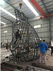 Barniz blanco de la hornada del acero inoxidable del metal de la escultura linda creativa del conejo