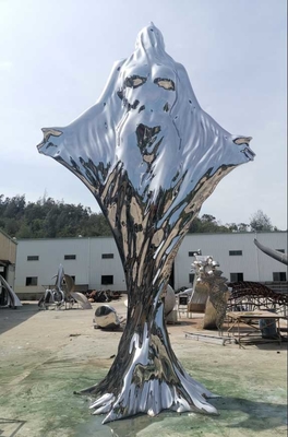 Escultura de acero inoxidable pulida grande al aire libre SS316L altura de 5,7 metros