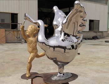 Escultura decorativa pública del animal del acero inoxidable de las estatuas al aire libre contemporáneas del metal