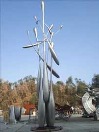 Decoración al aire libre grande hecha a mano de la plaza del acero inoxidable de las estatuas de la escultura del metal